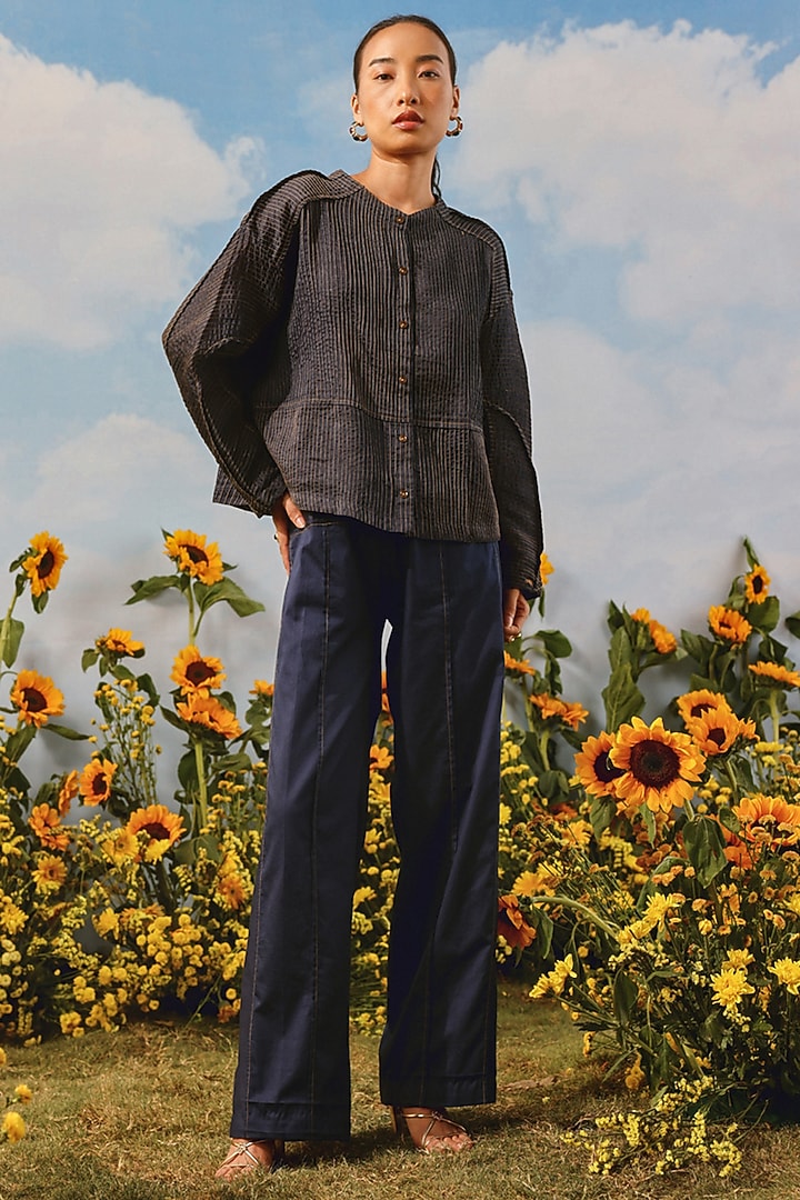 Indigo Organic Cotton Embellished Co-Ord Set by Twenty Nine at Pernia's Pop Up Shop