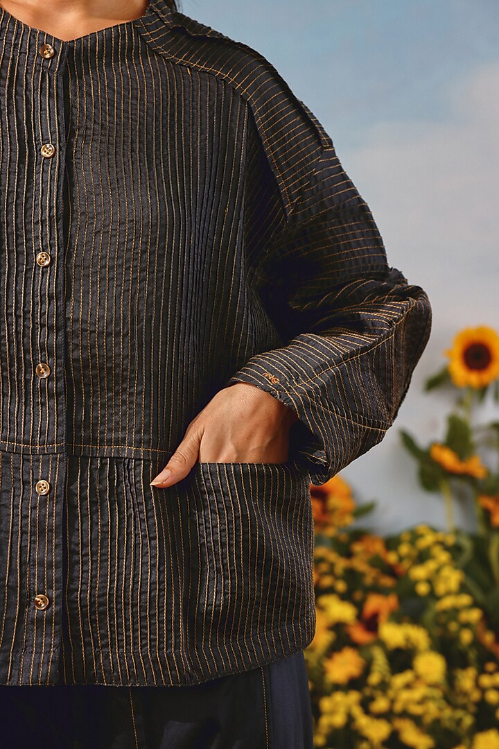 Indigo Organic Cotton Embellished Co-Ord Set by Twenty Nine at Pernia's Pop Up Shop