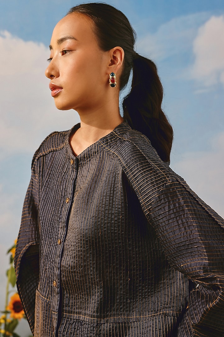 Indigo Organic Cotton Embellished Co-Ord Set by Twenty Nine at Pernia's Pop Up Shop