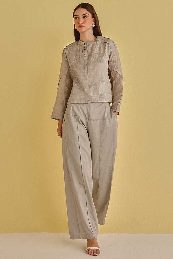 Frosted Chrome Organic Cotton Embellished Co-Ord Set by Twenty Nine at Pernia's Pop Up Shop