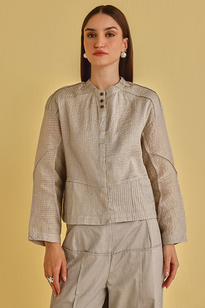 Frosted Chrome Organic Cotton Embellished Co-Ord Set by Twenty Nine at Pernia's Pop Up Shop