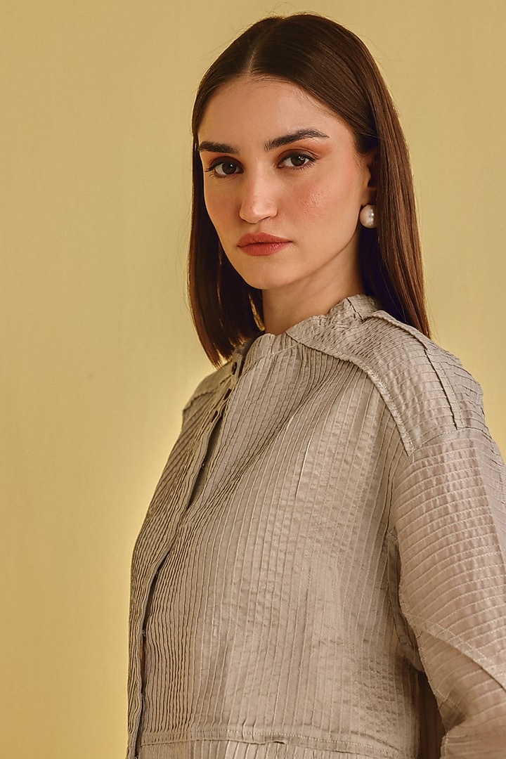 Frosted Chrome Organic Cotton Embellished Co-Ord Set by Twenty Nine at Pernia's Pop Up Shop
