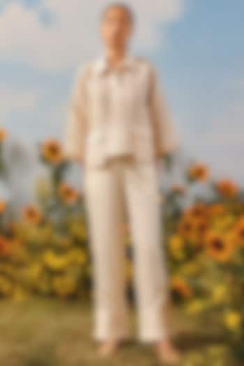 Ivory Organic Cotton Embellished Co-Ord Set by Twenty Nine at Pernia's Pop Up Shop
