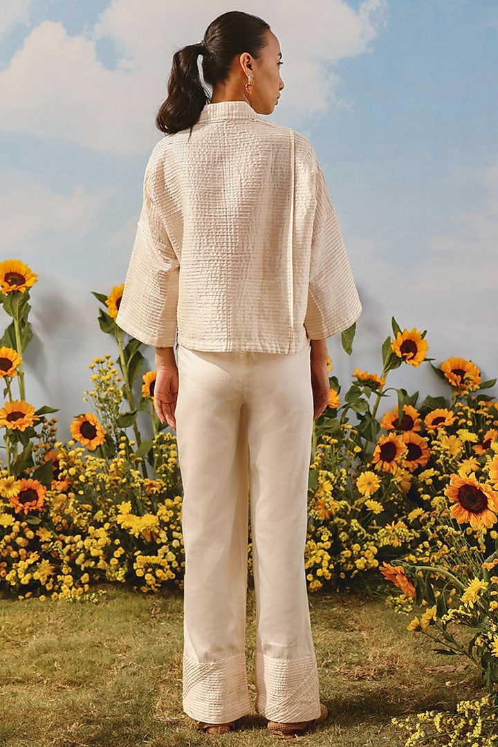 Ivory Organic Cotton Embellished Co-Ord Set by Twenty Nine at Pernia's Pop Up Shop