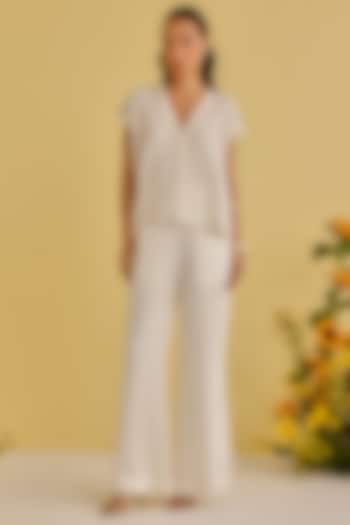 Ivory & Rust Organic Cotton Embellished Co-Ord Set by Twenty Nine at Pernia's Pop Up Shop