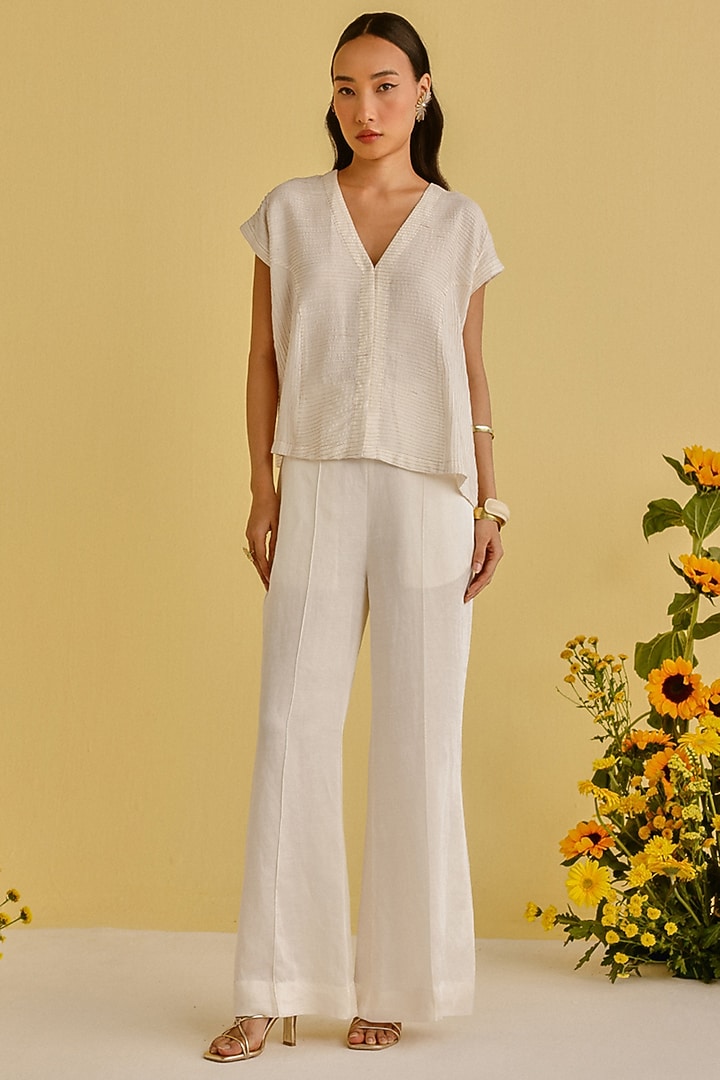 Ivory & Rust Organic Cotton Embellished Co-Ord Set by Twenty Nine at Pernia's Pop Up Shop