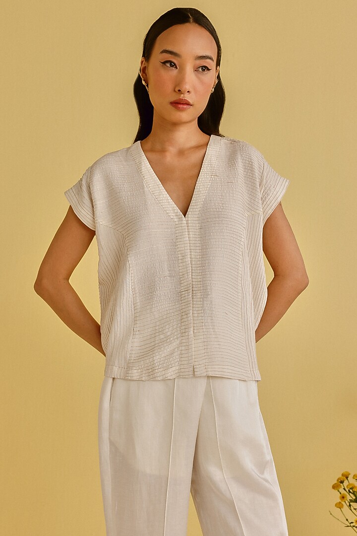 Ivory & Rust Organic Cotton Embellished Co-Ord Set by Twenty Nine at Pernia's Pop Up Shop