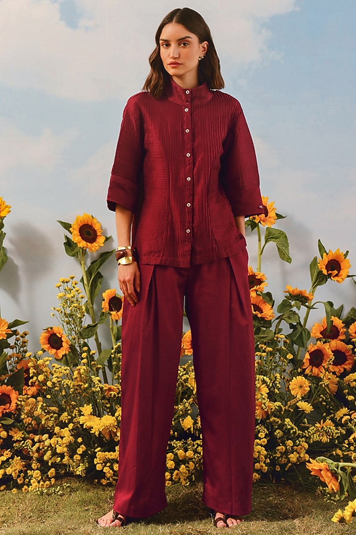 Mulled Wine Organic Cotton Embellished Co-Ord Set by Twenty Nine at Pernia's Pop Up Shop