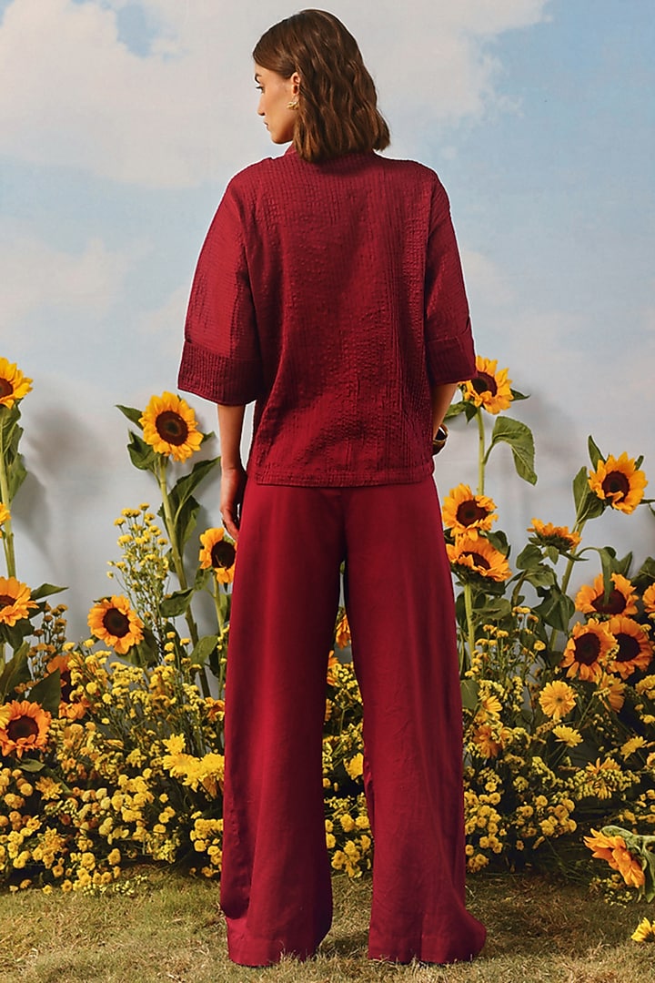 Mulled Wine Organic Cotton Embellished Co-Ord Set by Twenty Nine at Pernia's Pop Up Shop