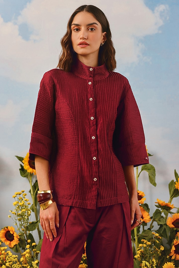 Mulled Wine Organic Cotton Embellished Co-Ord Set by Twenty Nine at Pernia's Pop Up Shop