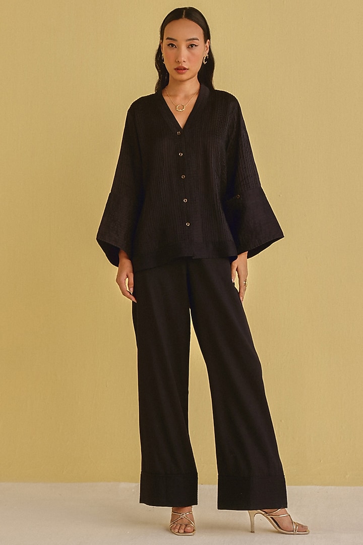 Indigo Organic Cotton Embellished Co-Ord Set by Twenty Nine at Pernia's Pop Up Shop