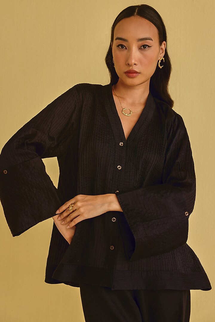 Indigo Organic Cotton Embellished Co-Ord Set by Twenty Nine at Pernia's Pop Up Shop