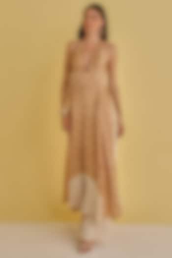 Golden Gajji Silk Bandhani Pants by Twenty Nine at Pernia's Pop Up Shop