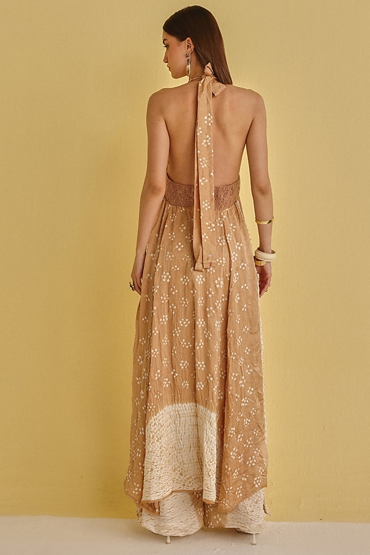 Golden Gajji Silk Bandhani Pants by Twenty Nine at Pernia's Pop Up Shop