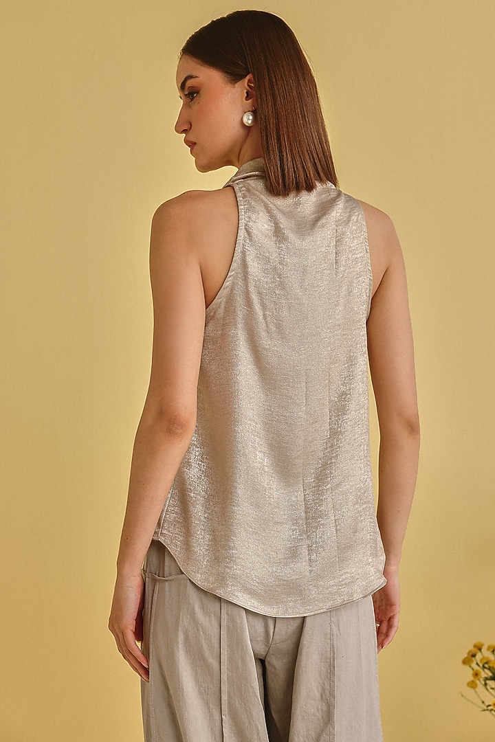 Shimmer Lycra Peplum Top by Twenty Nine at Pernia's Pop Up Shop