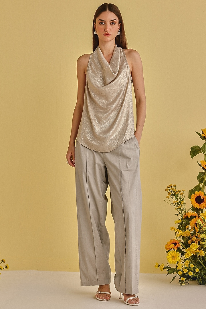 Shimmer Lycra Peplum Top by Twenty Nine at Pernia's Pop Up Shop