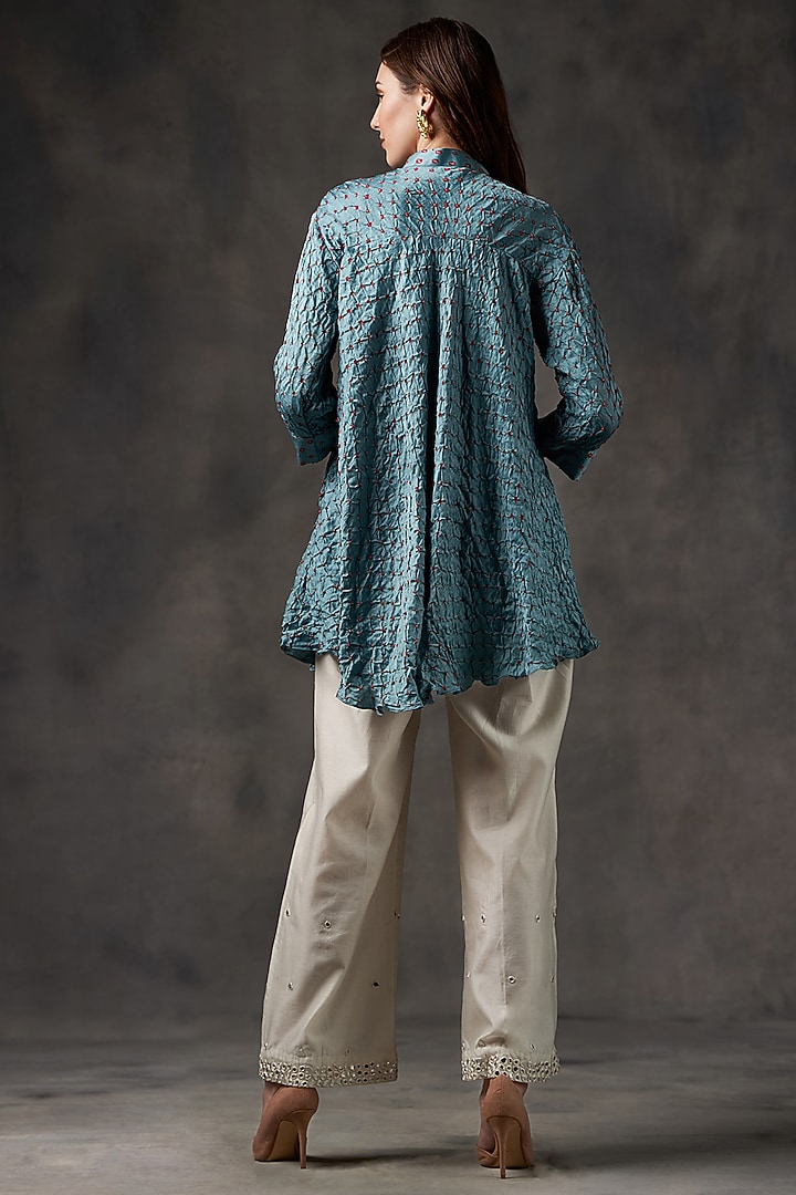 Turquoise Bandhani A-Line Tunic by Twenty Nine at Pernia's Pop Up Shop