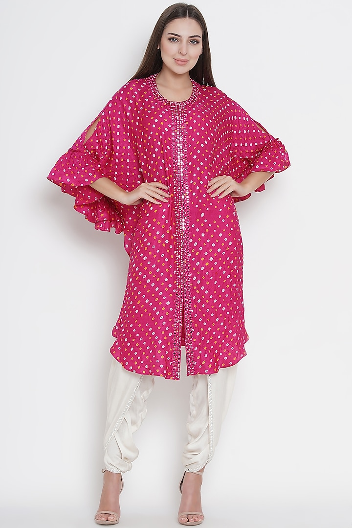 Pink Embroidered Cape Tunic by Twenty Nine