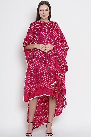 Pink Embroidered Draped Tunic by Twenty Nine