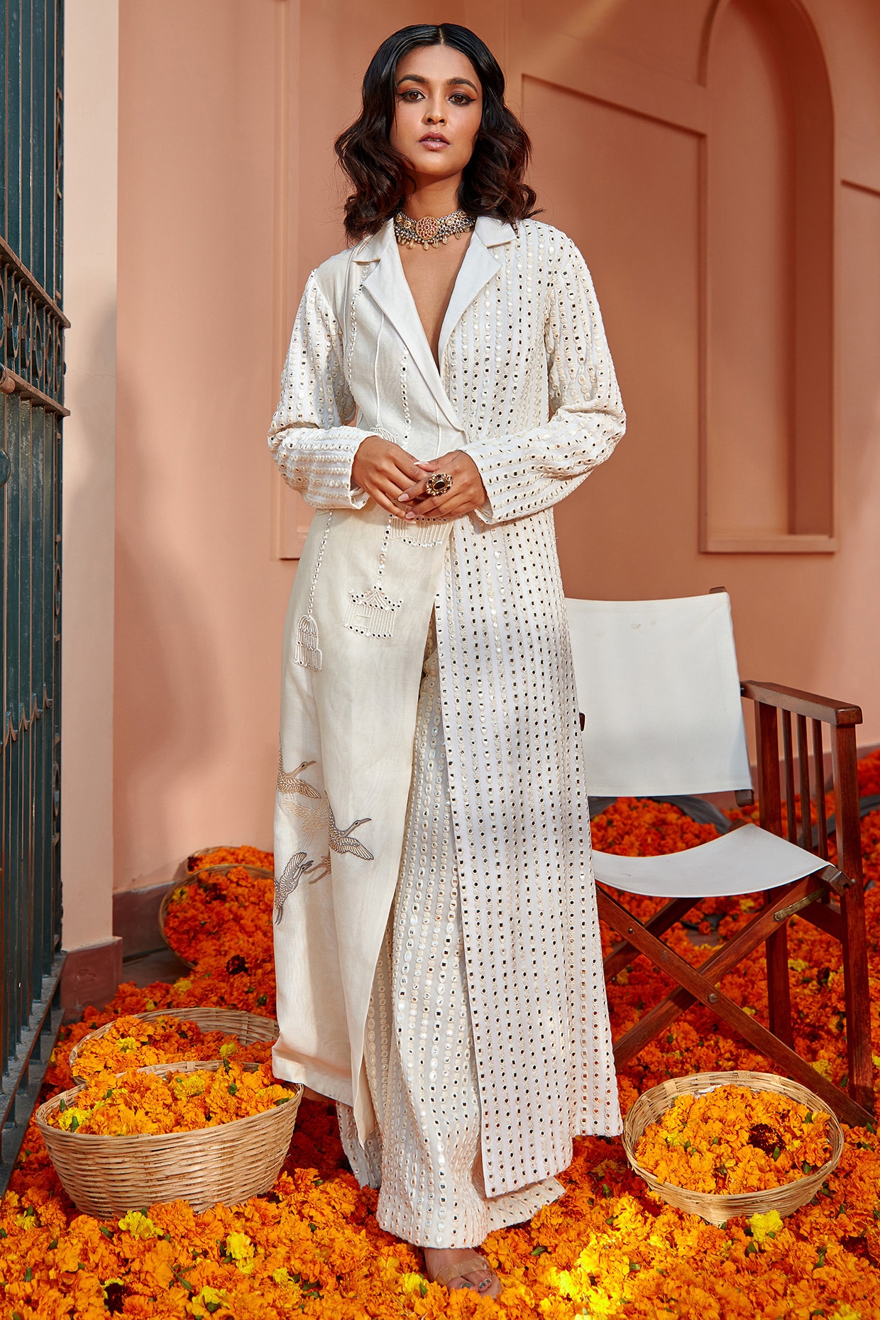 Mens Ethnic Jacket with Kurta Pyjama Set DD6