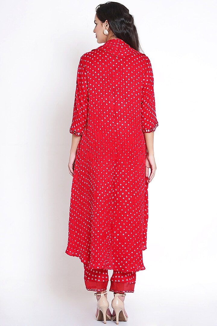Red Layered Dhoti Pants by Twenty Nine at Pernia's Pop Up Shop