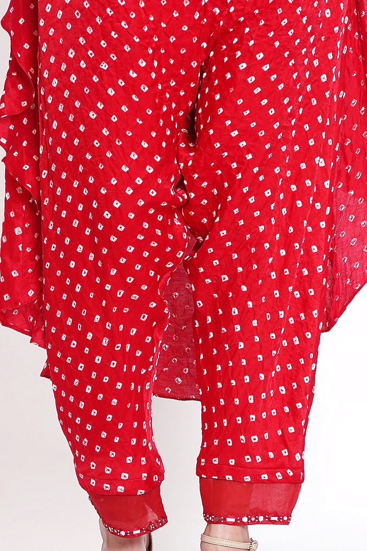 Red Layered Dhoti Pants by Twenty Nine at Pernia's Pop Up Shop