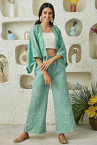 Green Silk Jacket by Twenty Nine