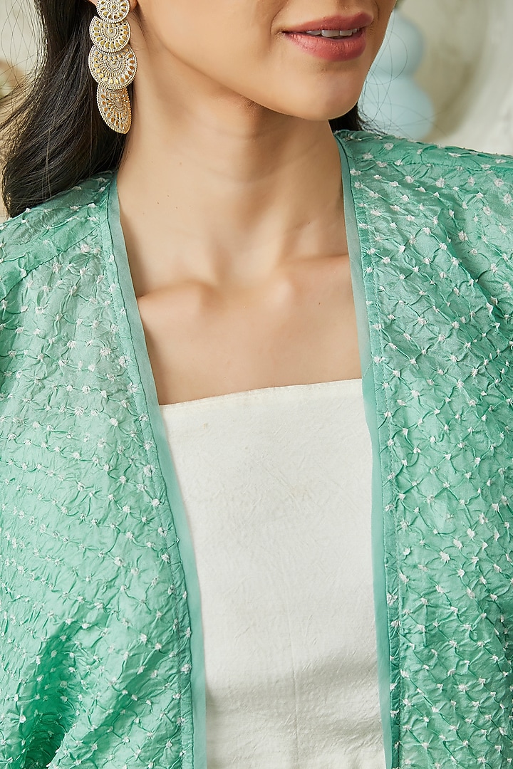 Green Silk Jacket by Twenty Nine at Pernia's Pop Up Shop