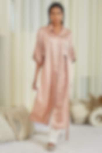 Peach Embroidered Tunic Set by Twenty Nine at Pernia's Pop Up Shop