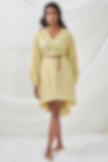 Yellow Georgette Dress by Twenty Nine