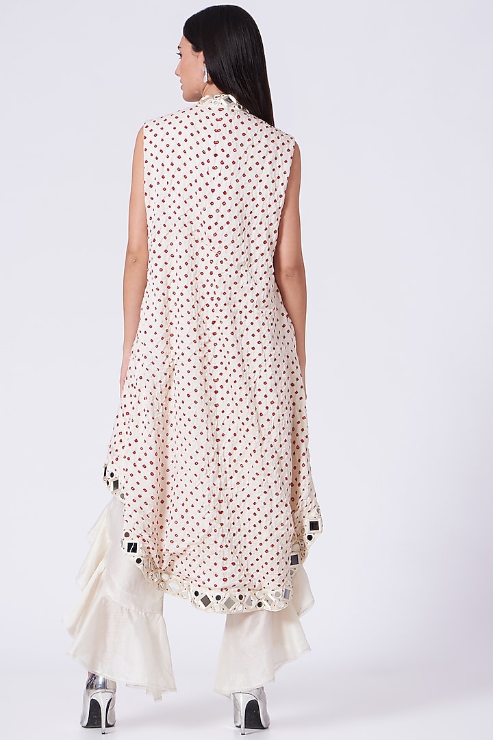 White Bandhani Jacket by Twenty Nine at Pernia's Pop Up Shop