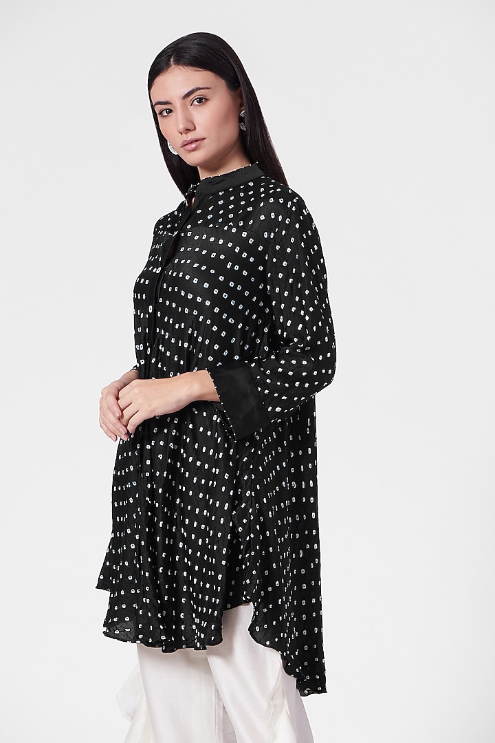 Black Bandhani A-Line Tunic by Twenty Nine at Pernia's Pop Up Shop