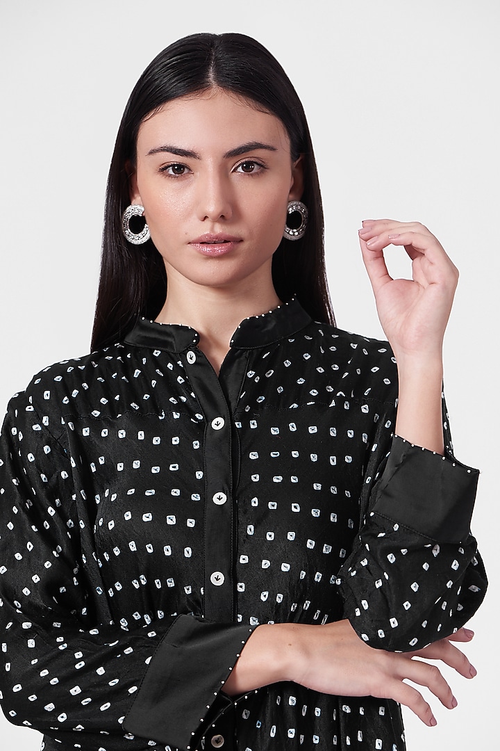 Black Bandhani A-Line Tunic by Twenty Nine at Pernia's Pop Up Shop