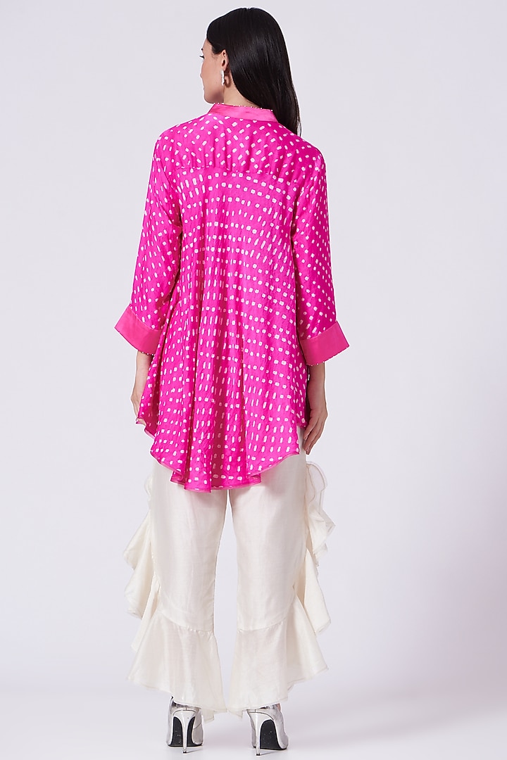 Fuchsia Bandhani A-Line Tunic by Twenty Nine at Pernia's Pop Up Shop