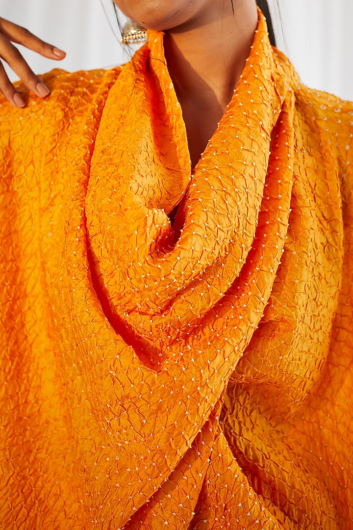 Yellow Crushed Silk Overlapped Top by Twenty Nine at Pernia's Pop Up Shop