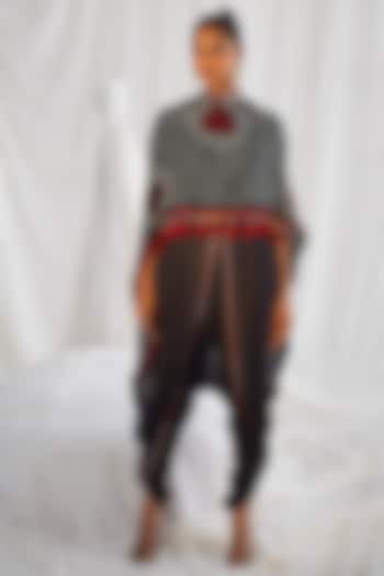 Blue Sunflower Bandhani Cape by Twenty Nine at Pernia's Pop Up Shop