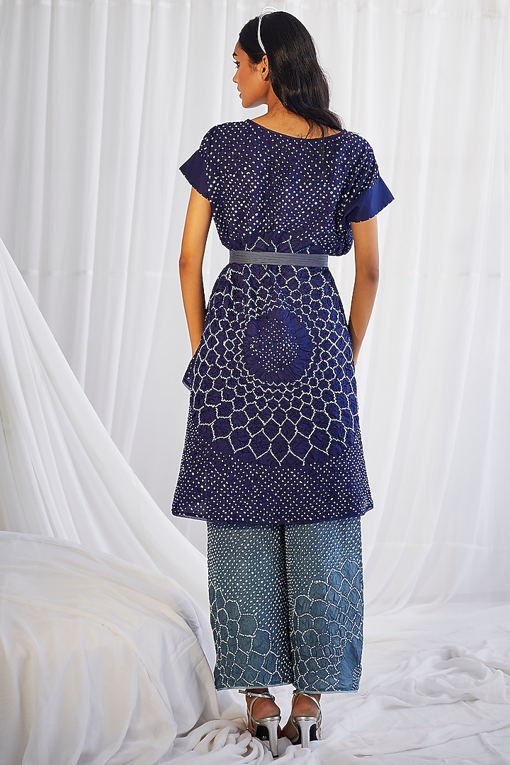 Blue Parsi Gara Cigarette Pants by Twenty Nine at Pernia's Pop Up Shop