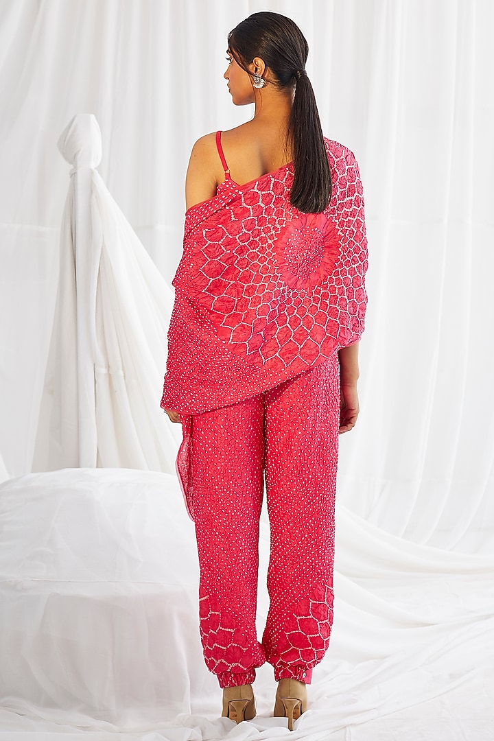 Fuchsia Satin Tulip Dhoti Pants by Twenty Nine at Pernia's Pop Up Shop