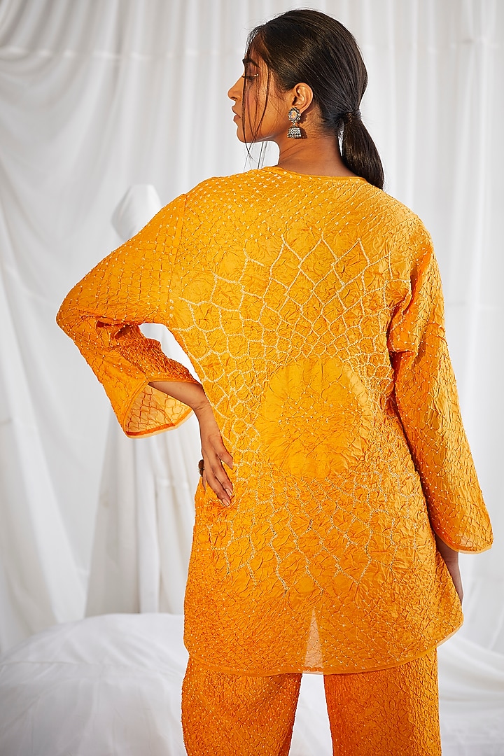 Yellow Satin Tulip Dhoti Pants by Twenty Nine at Pernia's Pop Up Shop