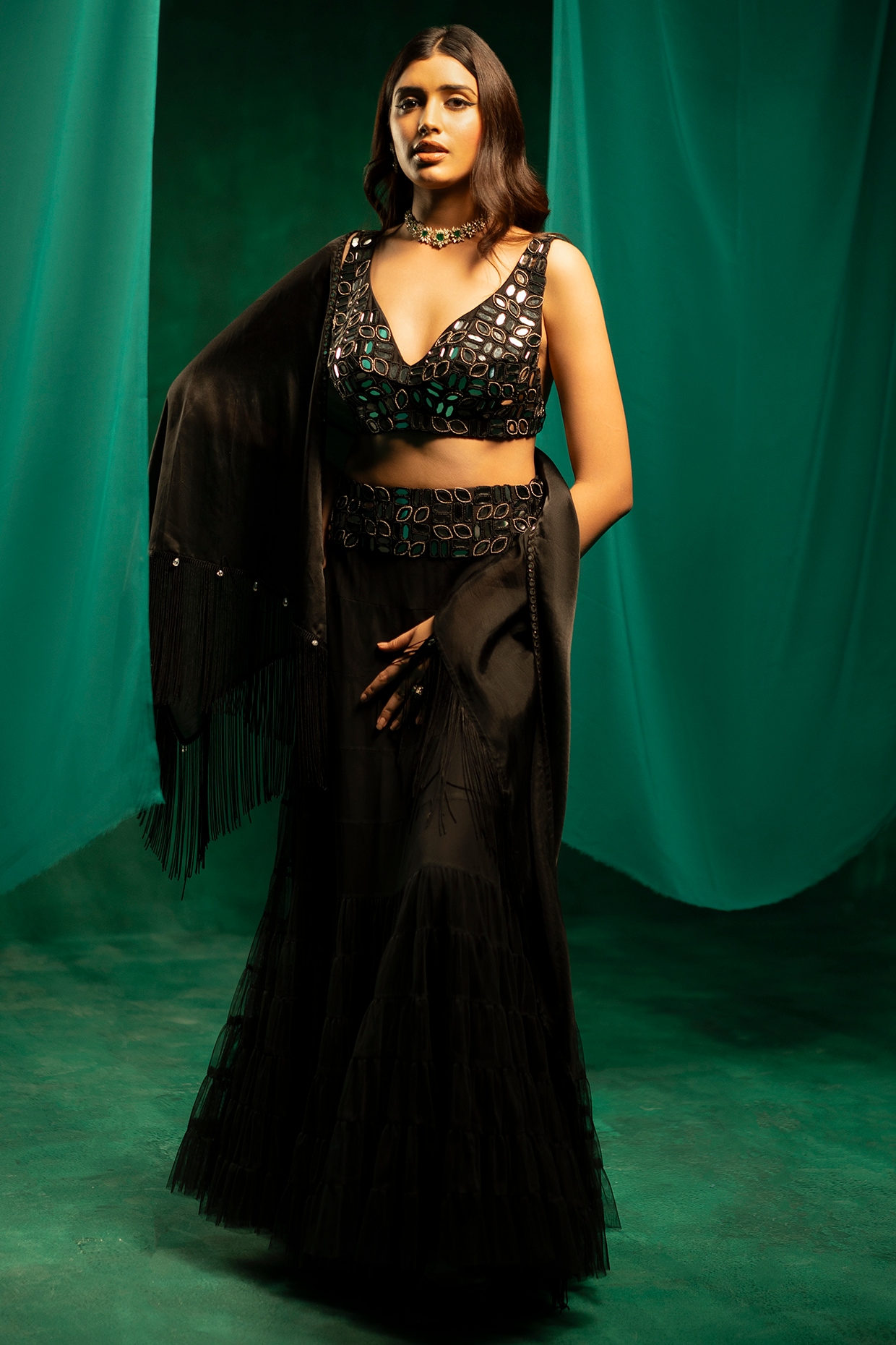 MAITHILI BLACK LEHENGA – Amaanyaa