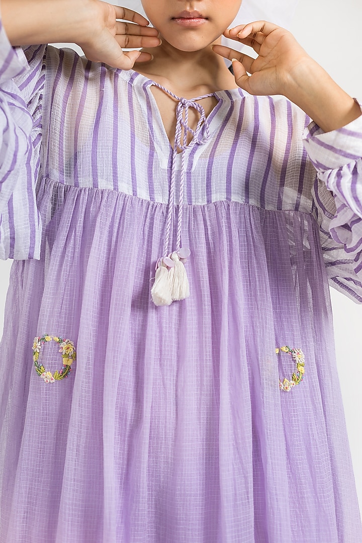 Purple Embroidered Summer Dress by Two Fold Store at Pernia's Pop Up Shop