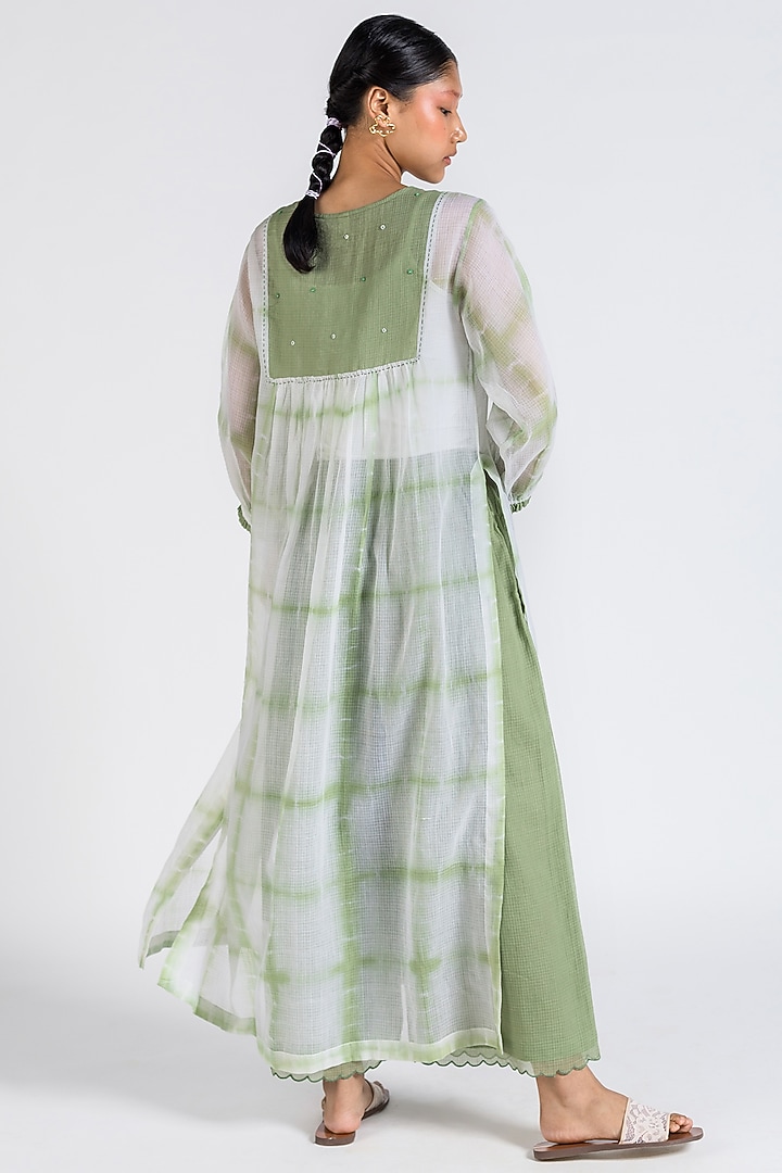 Olive Beaded Tie-Dye Tunic by Two Fold Store at Pernia's Pop Up Shop