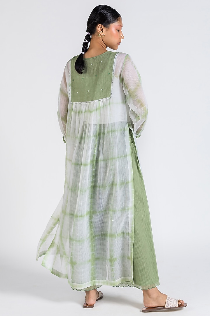 Olive Beaded Tie-Dye Tunic Set by Two Fold Store at Pernia's Pop Up Shop