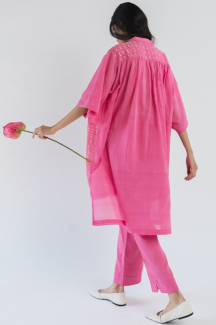 Pink High-Low Paneled Tunic Set by Two Fold Store at Pernia's Pop Up Shop