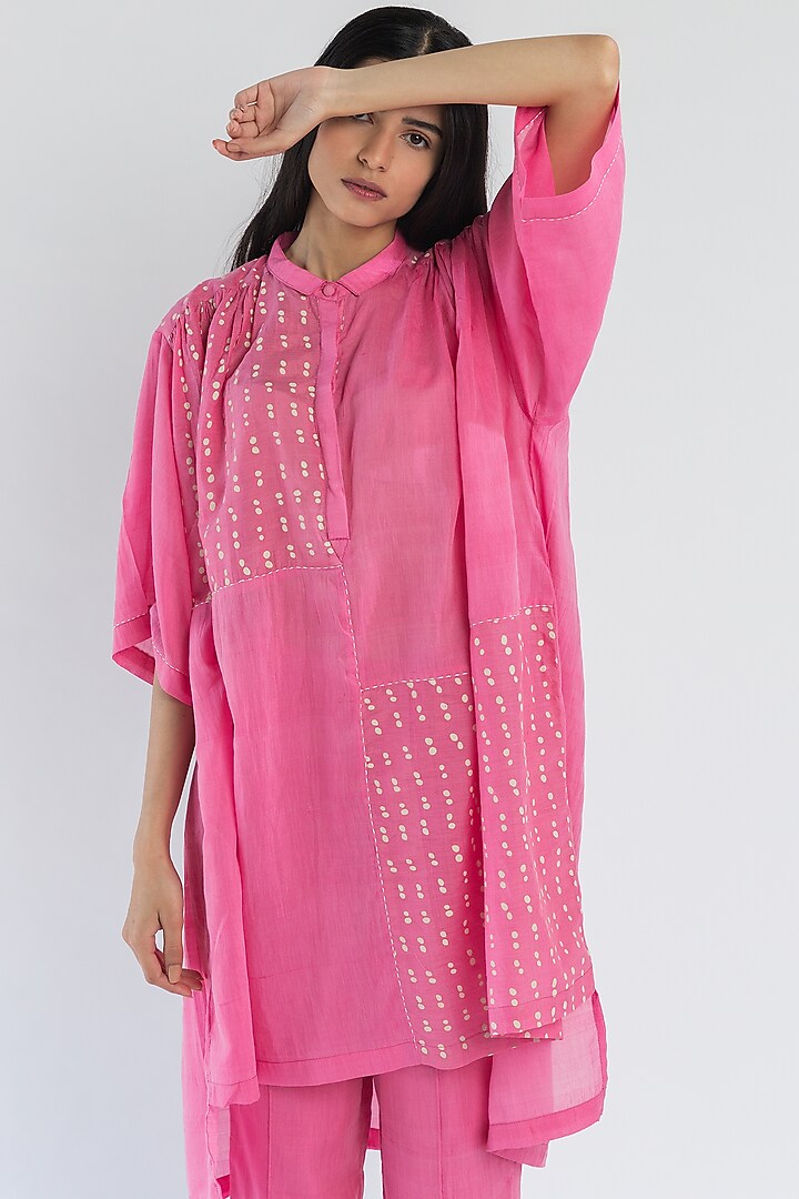 Pink High-Low Paneled Tunic Set by Two Fold Store at Pernia's Pop Up Shop