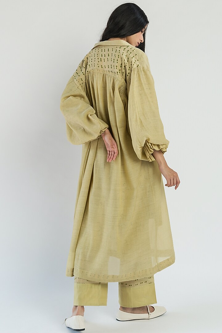 Green Asymmetrical Floral Printed Tunic Set by Two Fold Store at Pernia's Pop Up Shop