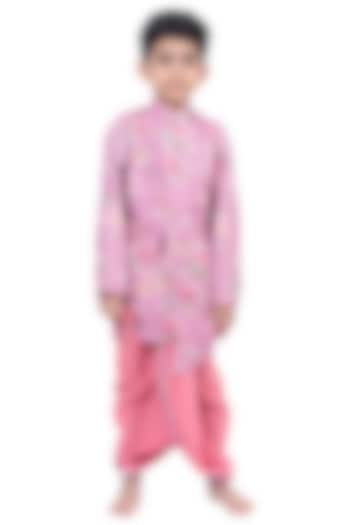 Mauve Polyester Dhoti Set For Boys by TWISHA at Pernia's Pop Up Shop