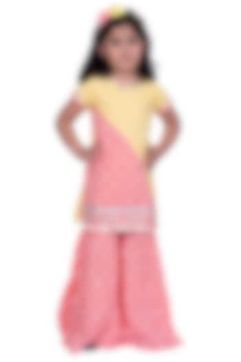 Coral Rayon Sharara Set For Girls by TWISHA at Pernia's Pop Up Shop