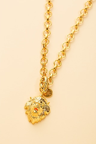 Gold Plated Enamelled Necklace by TWYLA TREASURES