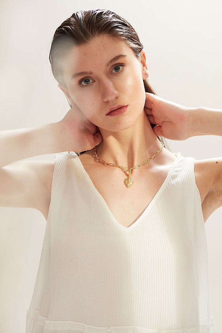 Gold Plated Enamelled Necklace by TWYLA TREASURES at Pernia's Pop Up Shop